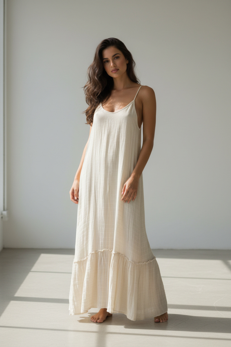 Vestido Costa Beige
