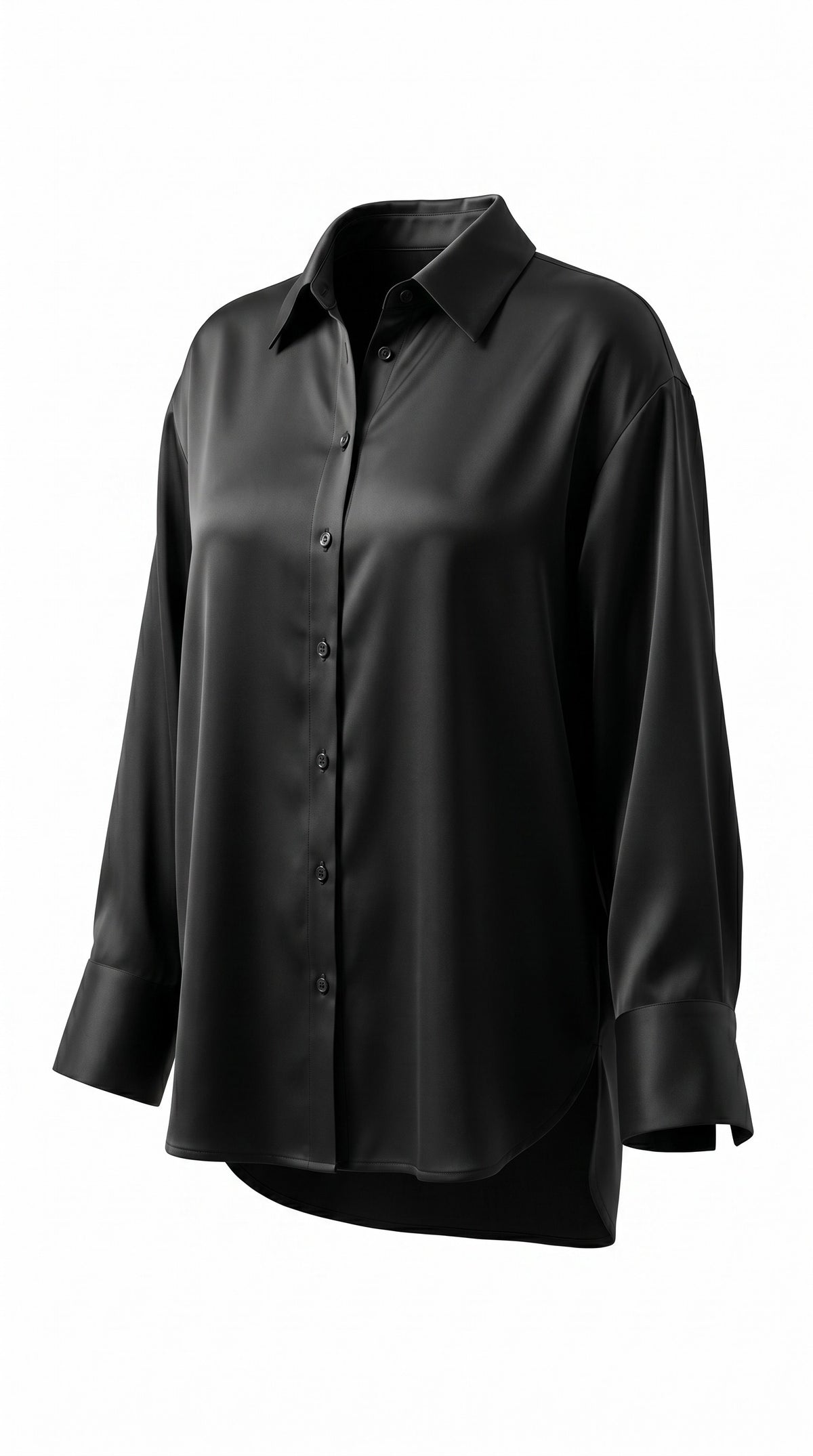 Camisa Seda Negra