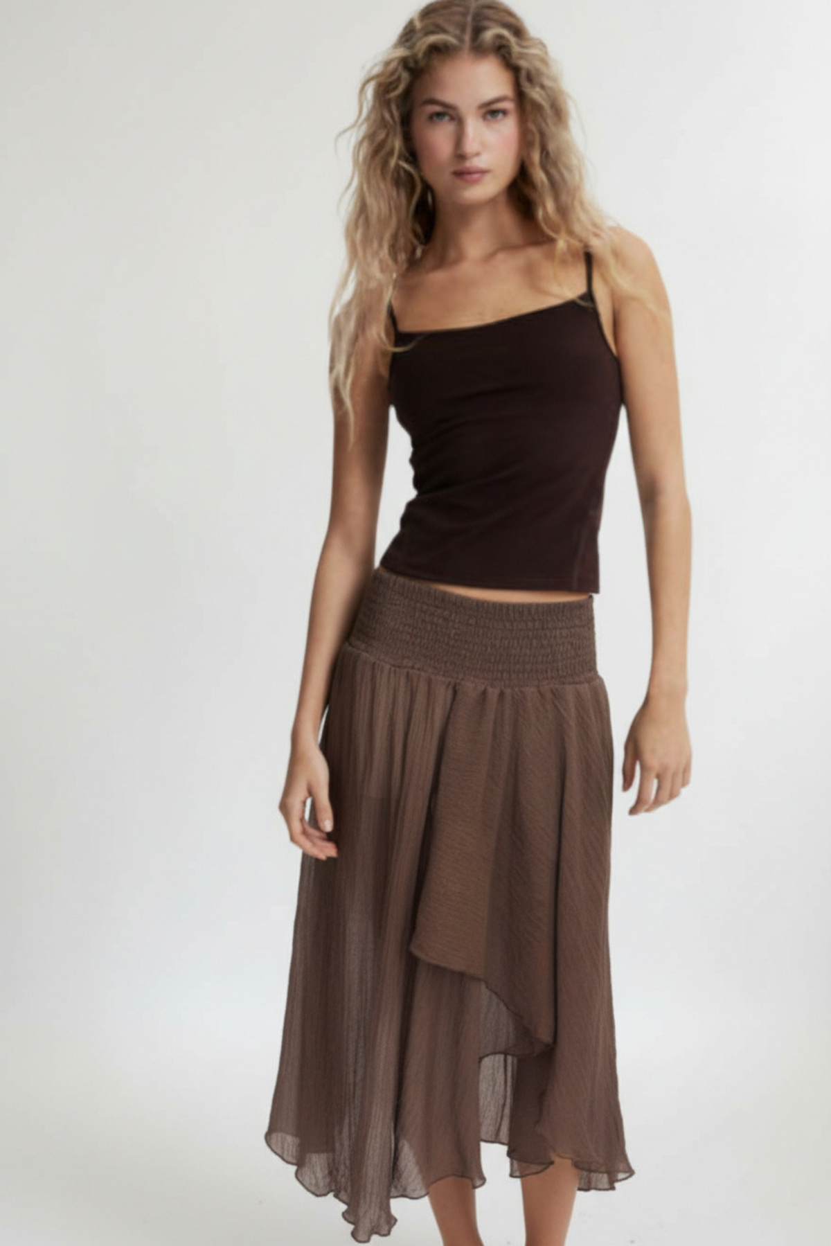 Tulúm Green Tiered Skirt