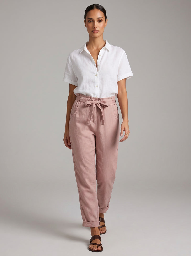 Pantalón Doblez Rosa Palo