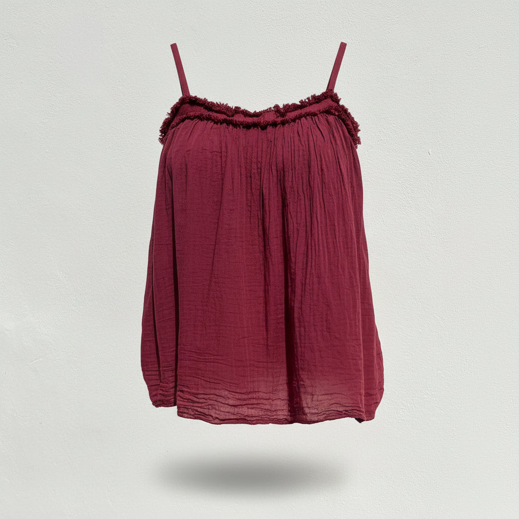 Brisa Merlot Blouse