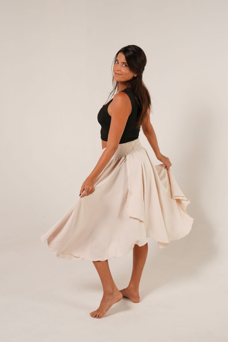 Falda Capas Capri Beige