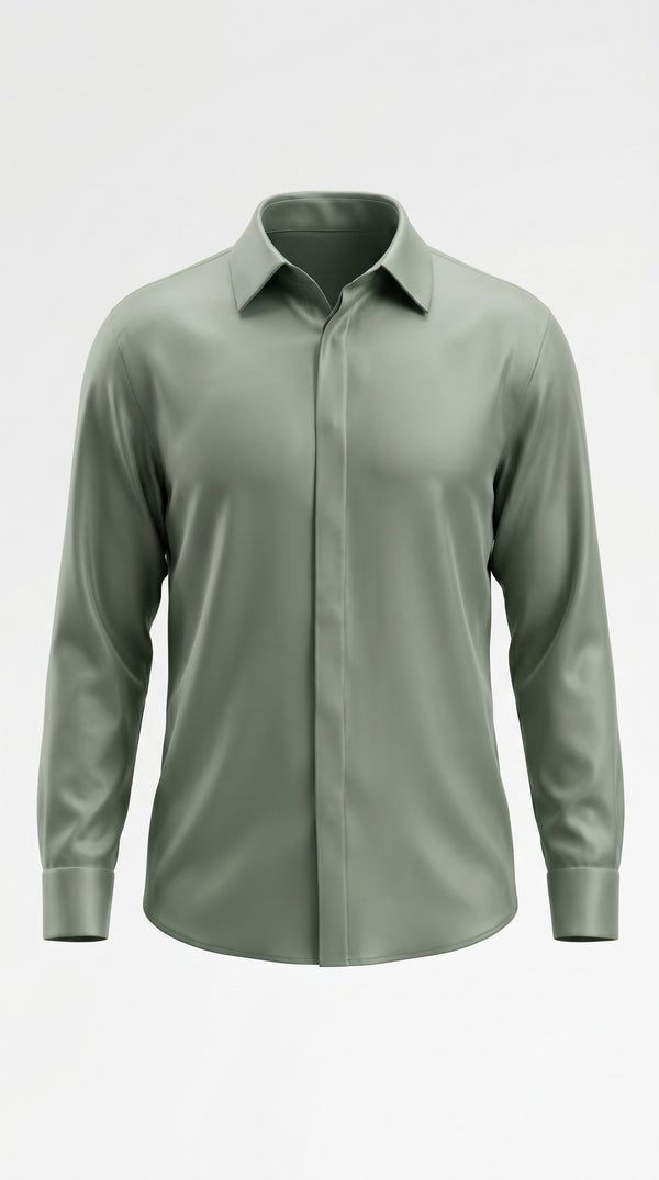 Camisa Seda Verde