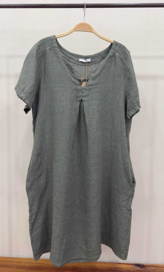 Vestido Safari Verde Militar