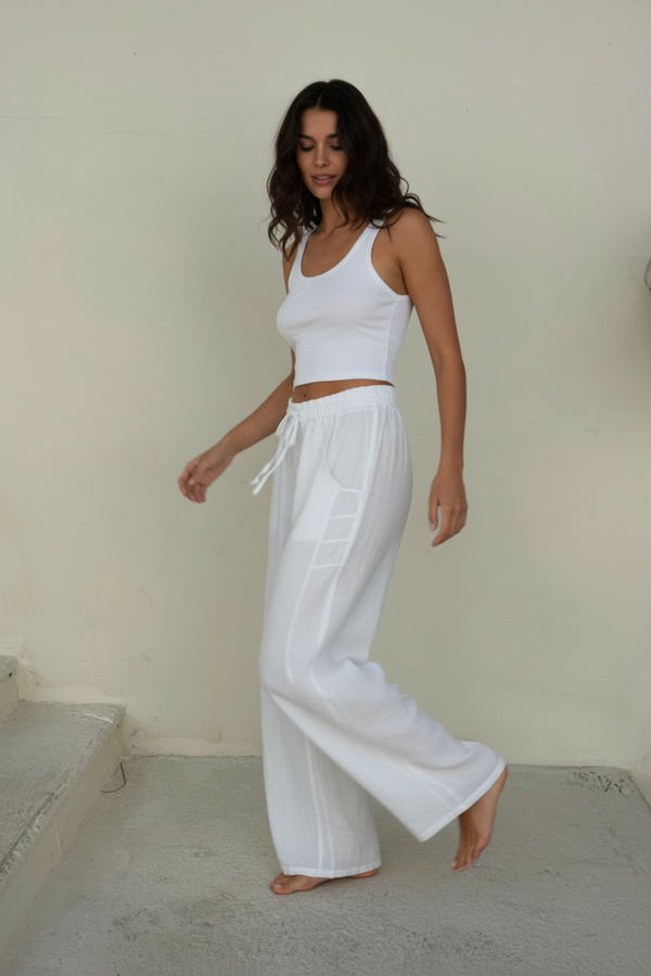 Pantalón Esencial Blanco