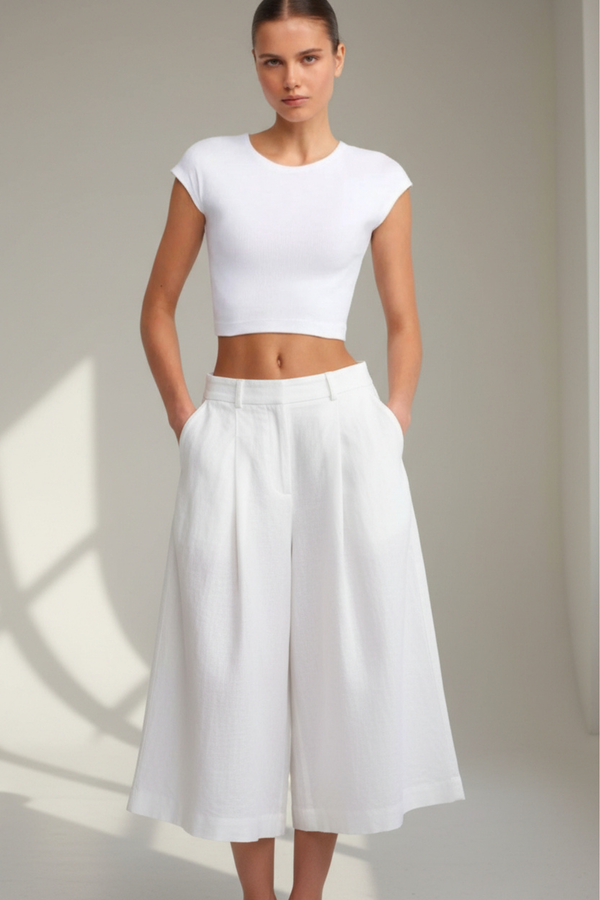 White Linen Atelier Culottes