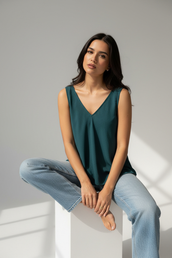 Aquamarine Flared Blouse