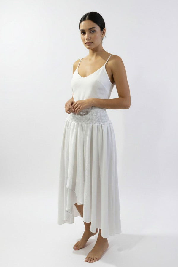 Falda Capas Capri Blanco