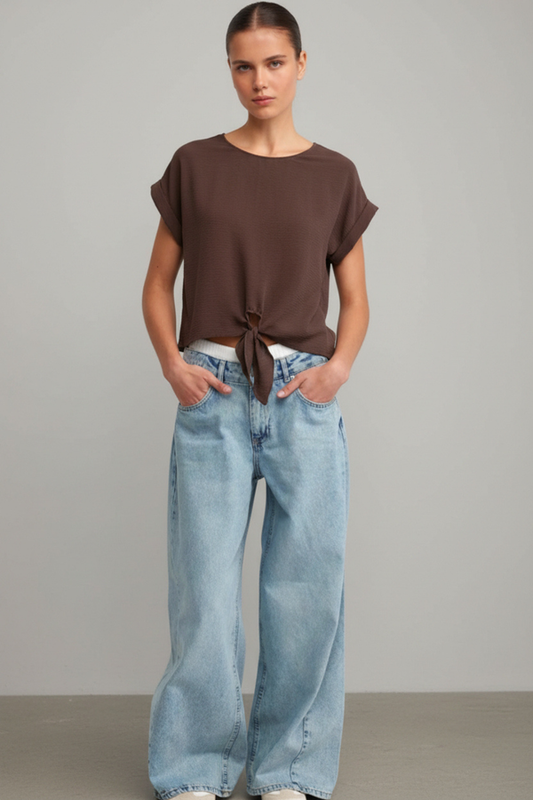 Cocoa Knot Blouse