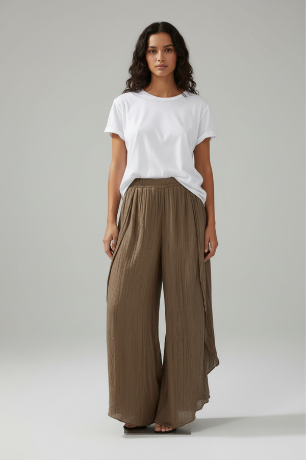 Light Brown Tulum Open Palazzo