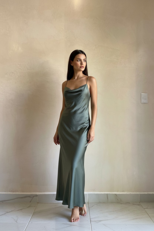 Vestido Sol Verde Militar