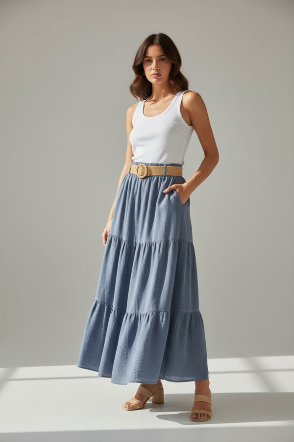Serena Blue Skirt